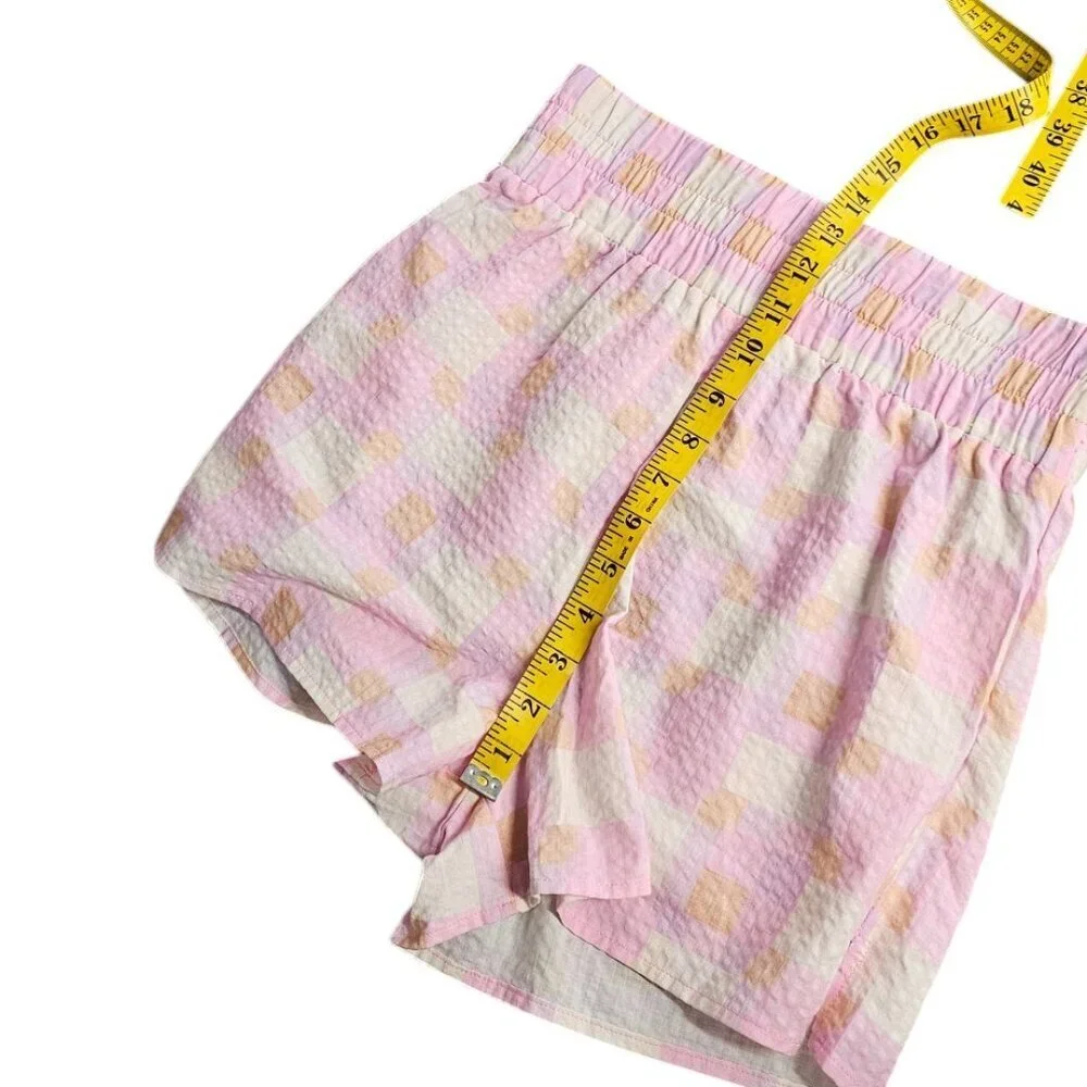 Smash + Tess Womens Malia Short in Hawaiian Check Print, Cotton, High Rise, XS - Picture 6 of 9